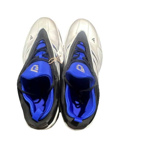 20N18/ adidas Dame 9 Tecmo BowlSilver Black Blue Low Top Men\'s Basketball Snea… main image 9
